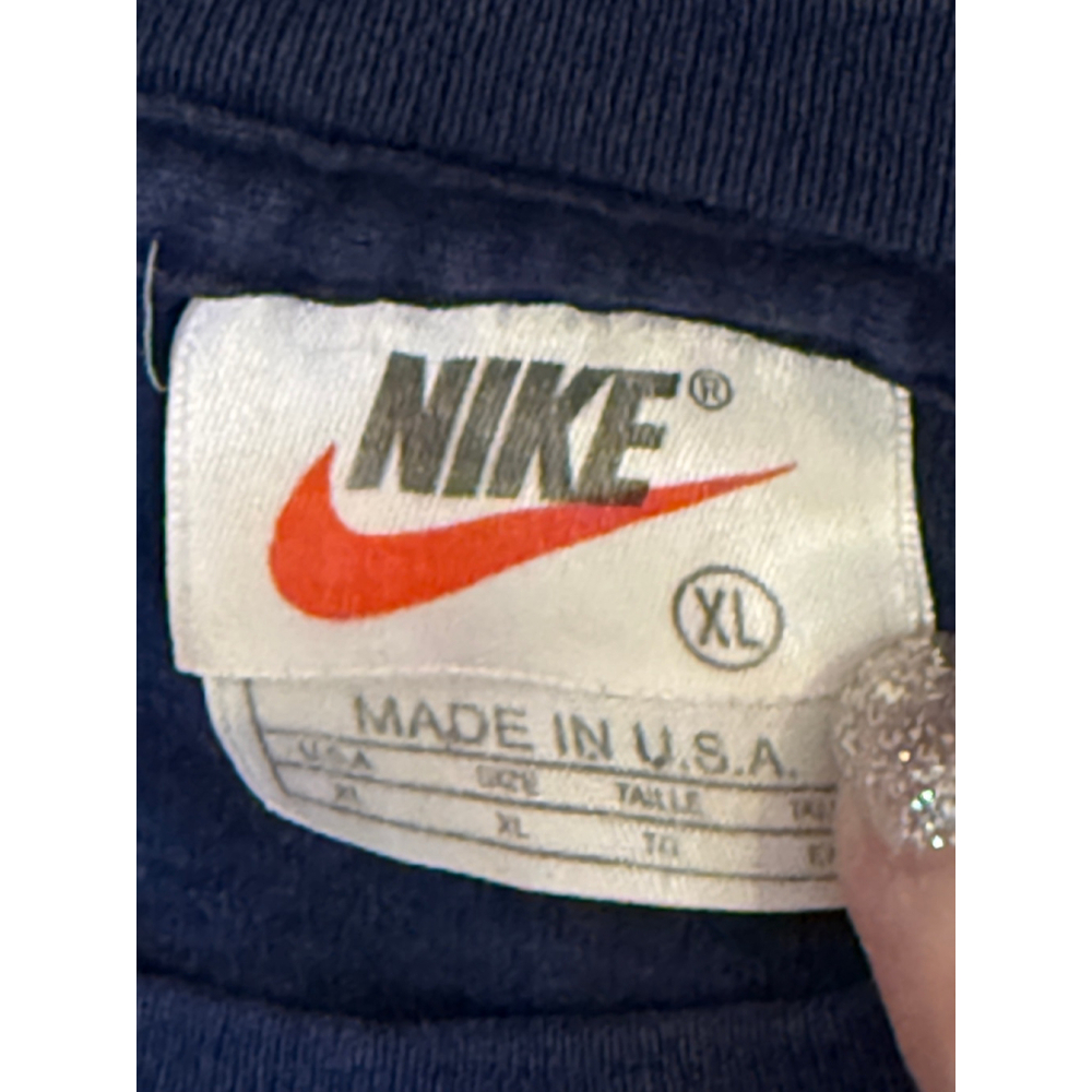 Vintage 95' Nike Swoosh By Nike T Shirt XL Made in the USA Blue Single Stitch - Picture 9 of 10